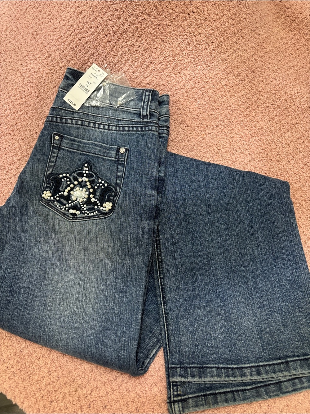 White House Dark Blue Women’s Jeans with Embellished Back Pocket
